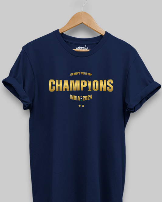 Champions India Unisex T-shirt Navy Blue